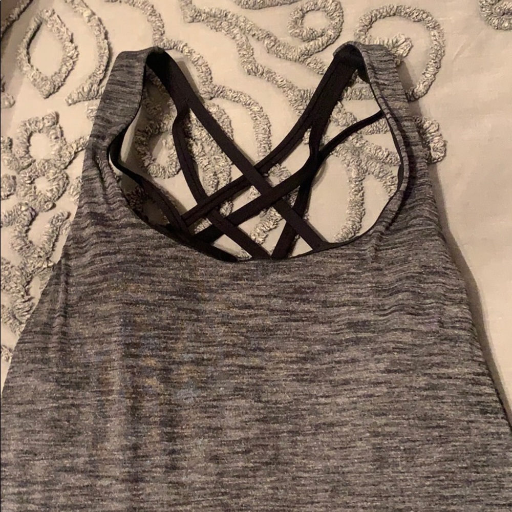 lulu lemon tank with built in sports bra